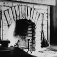 Fireplace in Caretaker's Cottage, Cleburne State Park, c. 1938