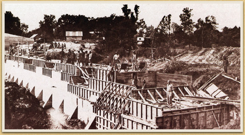 Dam Construction, Fort Parker State Park, c. 1937-1938